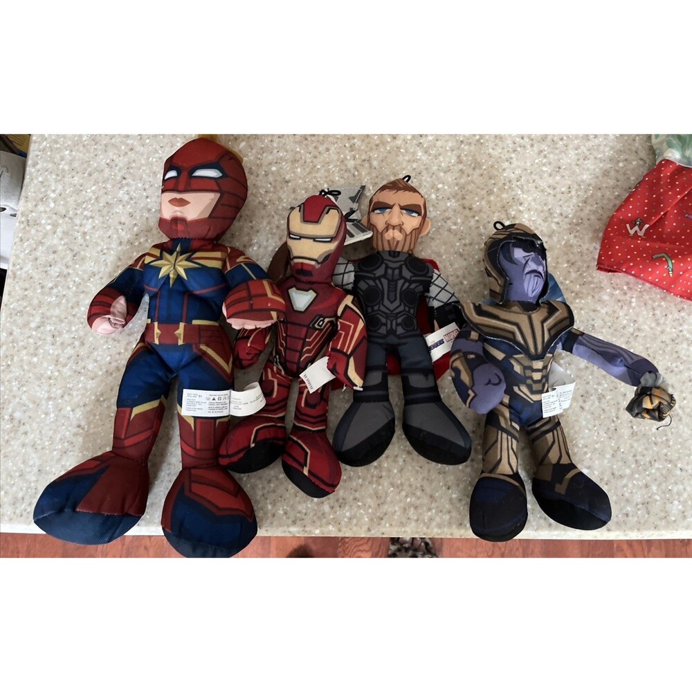 Marvel Avengers Bundle Capt America And Iron Man Thor and Thanos Plushies